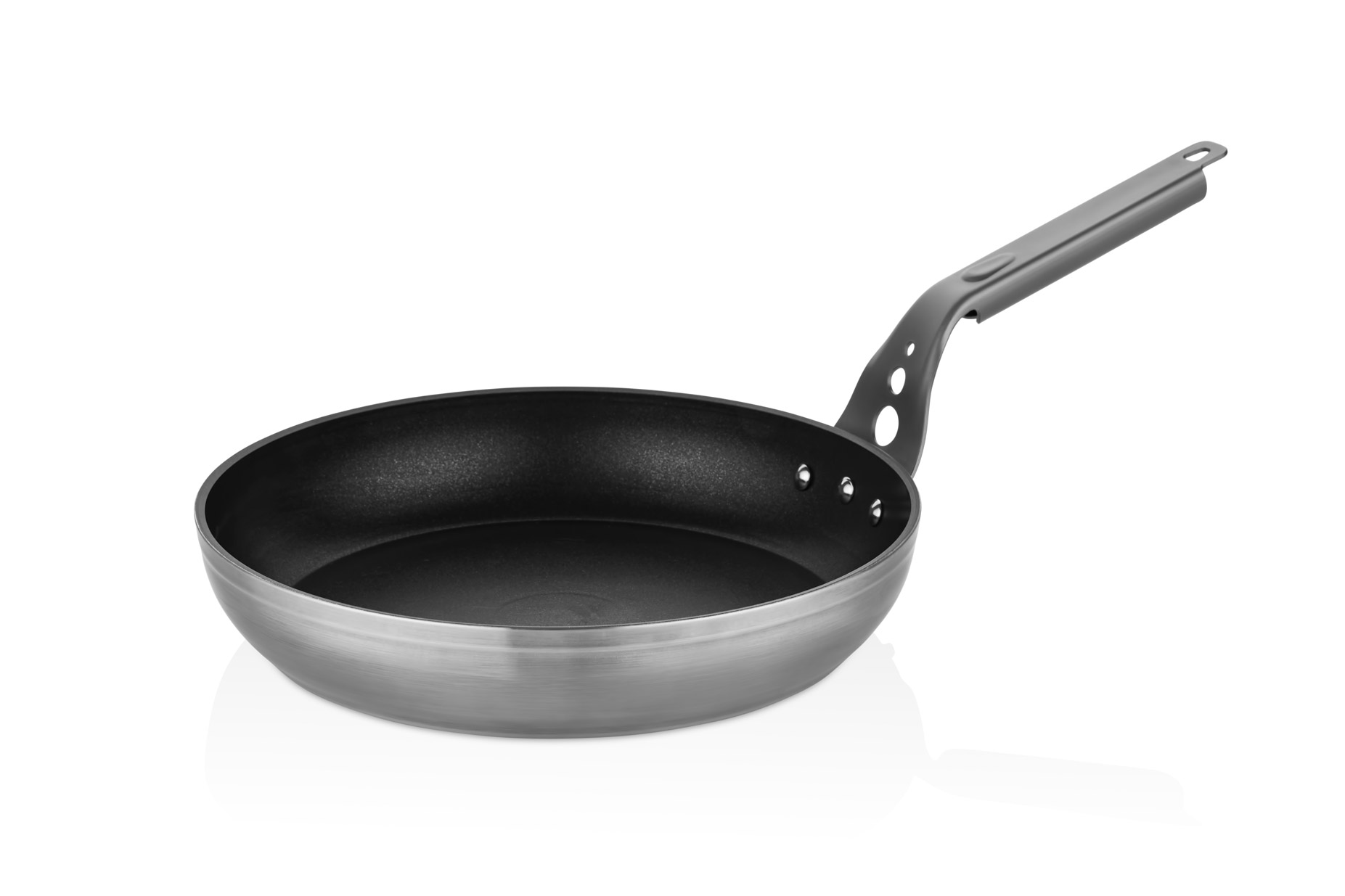 Padella Fry Pans Bio Granit Profesyonel Tava Dış Gri, İç ve Detay Siyah Renk 